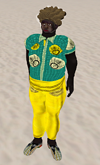 Shaka wears her Mother N-Word lantern shirt at the 
Gambier Islands