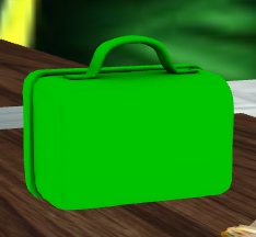A lunch box sits on a table at Do You Tell