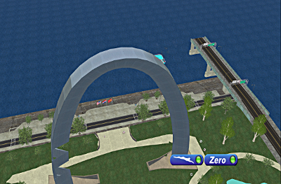 St Louis Island and its Gateway Arch