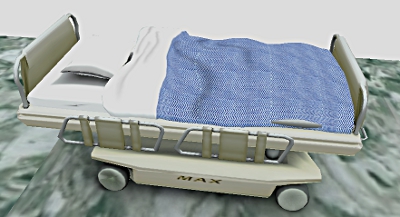 Hospital bed at Seton Hall University