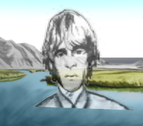 One of the Beatles on stained glass at U Wisconsin Milwaukee