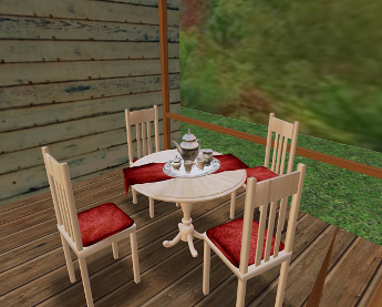 Time for Tea outside the main museum building at Virtual Rosewood