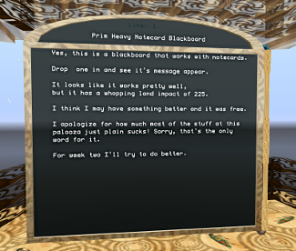A sim hogging oversized scripted monstrosity of a black board