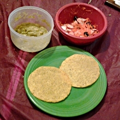 Green death tostadas getting made up