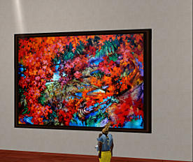 Iyoba and Petrichor look at a painting on SouthernTier New York