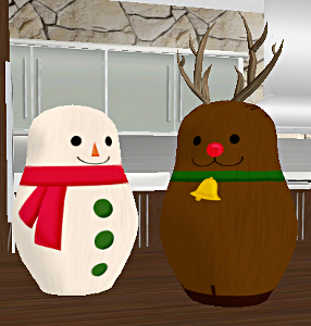 Cute little snowman on the counter at the maison de tolerance
