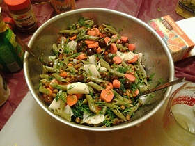 Winter Green Pigeon Pea Pasta Salad