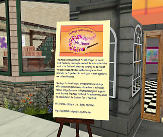 Sign outside the Magic Paintbrush gallery