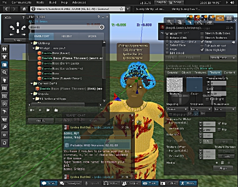 Making blue hair for Iyoba