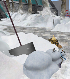 A fallen snowman on Dance Island