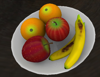Fruit plate on the beach