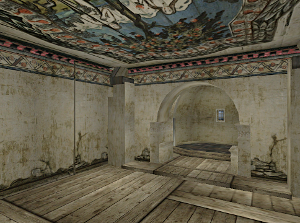 Abandoned church with frescoes on Leqaa Al3rb