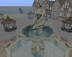 Mermaid in the fountain on Leqaa al3rb