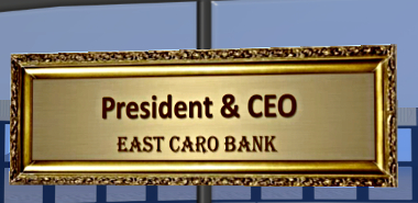 East Carolina Bank -- Notice the Brass Name Plates
