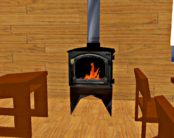 Wood stove keeps students warm