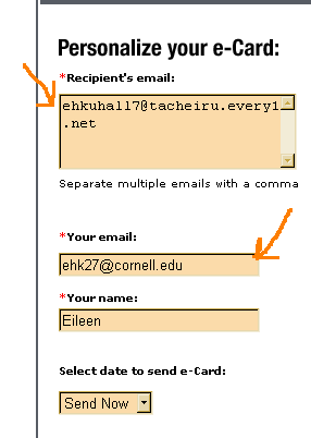 Here is the address form