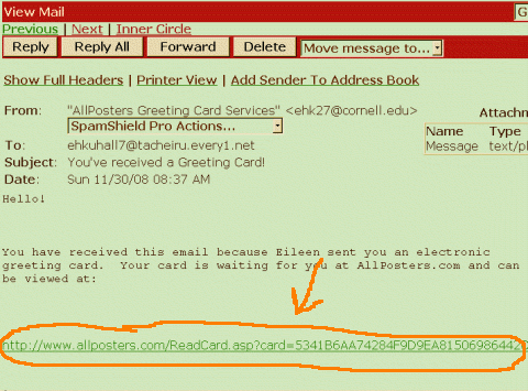 Here is the pickup letter in email. Note the pickup link