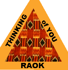 Scarlet kente triangle