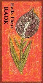 Black anthurium on scarlet