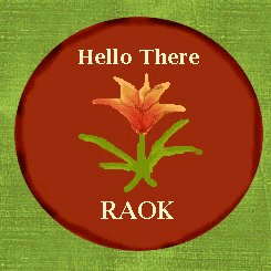 Red Tulip in Red Circle on Green Background