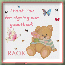 white teddy bear thankyou