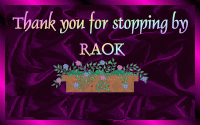 purple satin thankyou