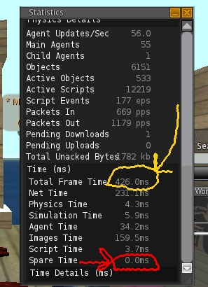 This is lag at a very crowded club.