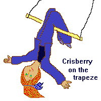 Crisberry on a trapeze